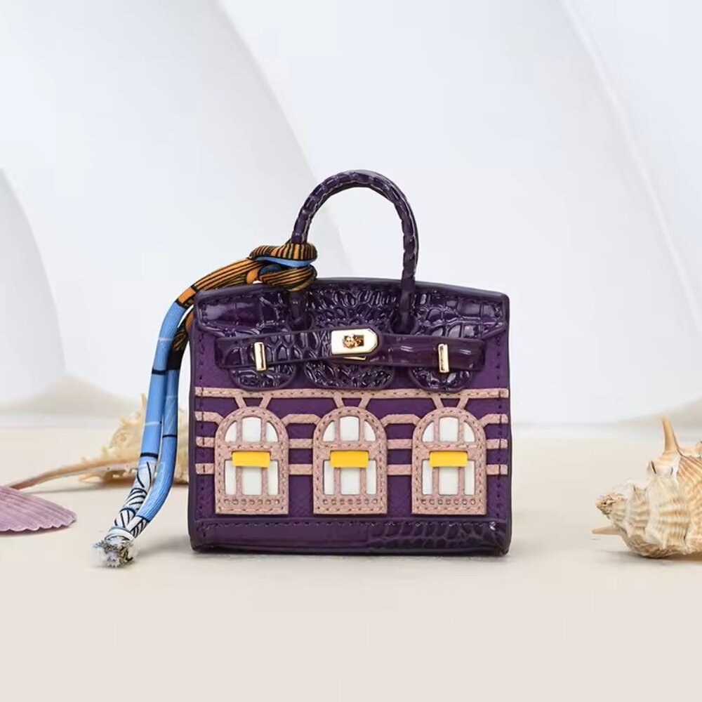 Mini Tote, Bag Charm, Coin Purse, Headphones Holder - PURPLE